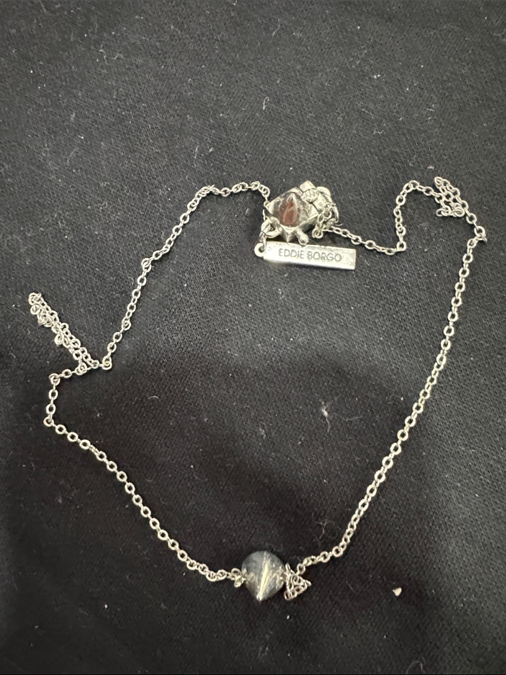 Eddie Borgo Silver Heart Charm Necklace